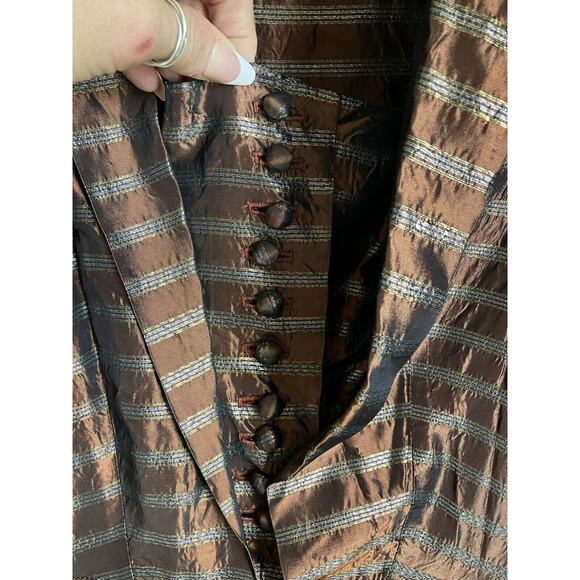 Doris Dodson Originals Womens Vintage 1940's Satin Button Front Dress VINTAGE - Picture 2 of 7